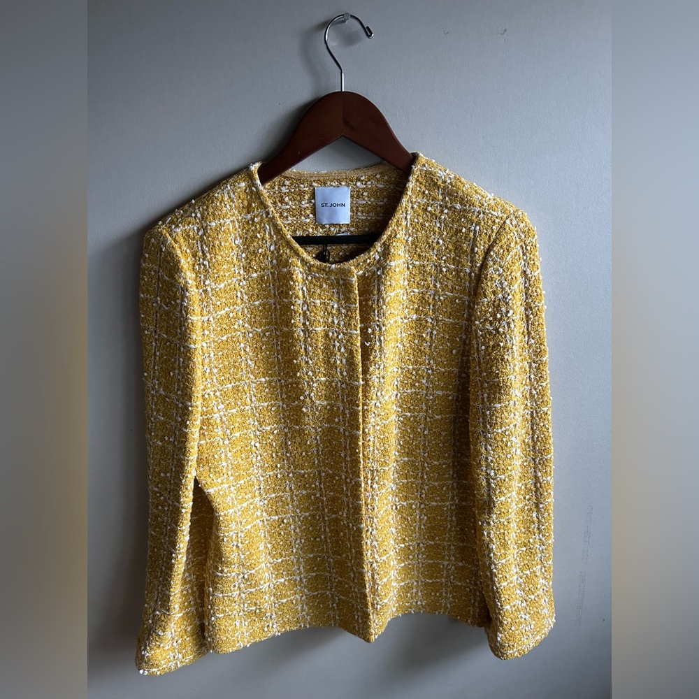 St. John’s Yellow Tweed Jacket - Picture 11 of 12